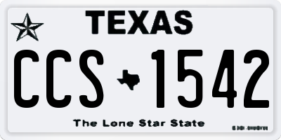 TX license plate CCS1542