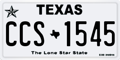 TX license plate CCS1545