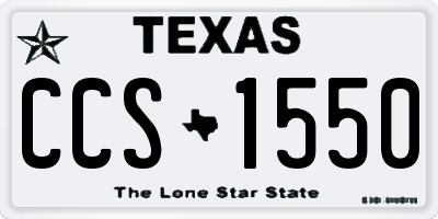 TX license plate CCS1550