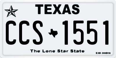 TX license plate CCS1551