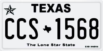 TX license plate CCS1568