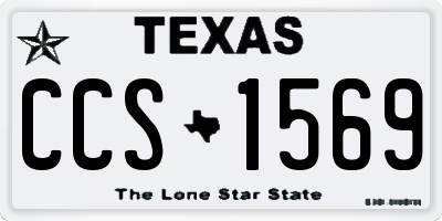 TX license plate CCS1569