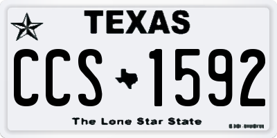 TX license plate CCS1592