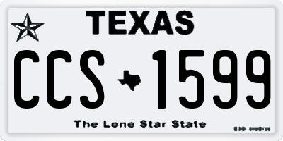TX license plate CCS1599