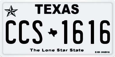 TX license plate CCS1616