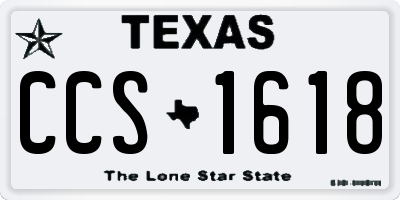 TX license plate CCS1618