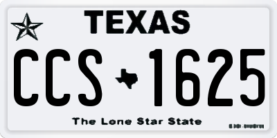 TX license plate CCS1625