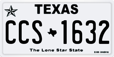 TX license plate CCS1632
