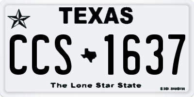 TX license plate CCS1637