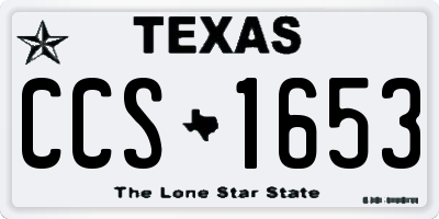 TX license plate CCS1653