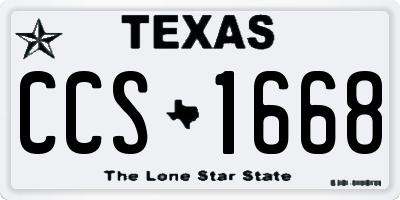 TX license plate CCS1668