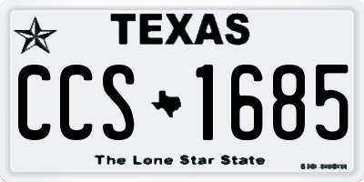 TX license plate CCS1685