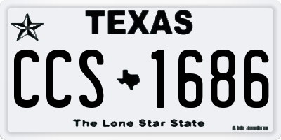 TX license plate CCS1686