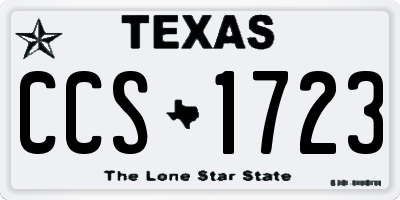 TX license plate CCS1723