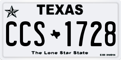 TX license plate CCS1728