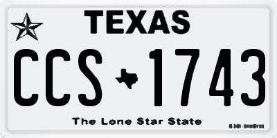 TX license plate CCS1743