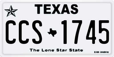 TX license plate CCS1745