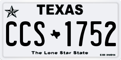 TX license plate CCS1752