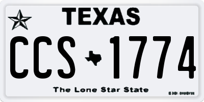 TX license plate CCS1774