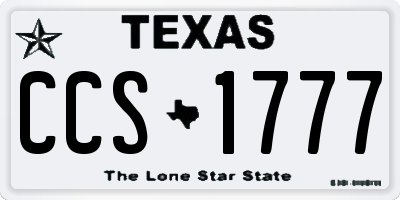 TX license plate CCS1777