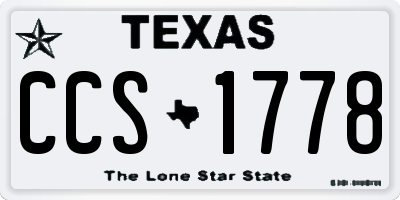 TX license plate CCS1778