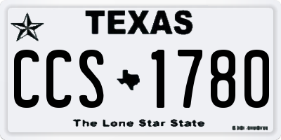 TX license plate CCS1780