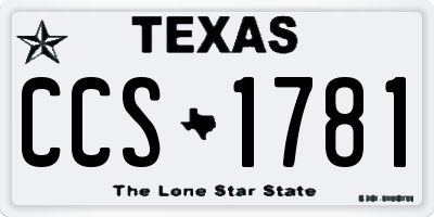 TX license plate CCS1781