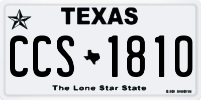 TX license plate CCS1810