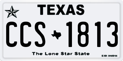 TX license plate CCS1813