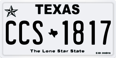 TX license plate CCS1817
