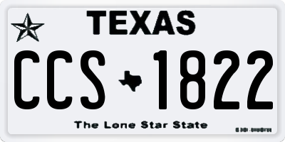 TX license plate CCS1822