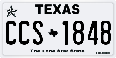 TX license plate CCS1848