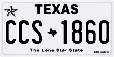 TX license plate CCS1860