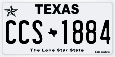 TX license plate CCS1884