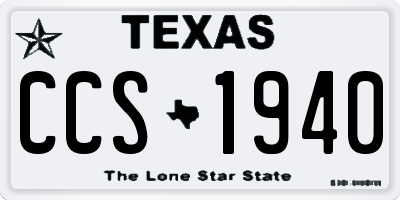 TX license plate CCS1940