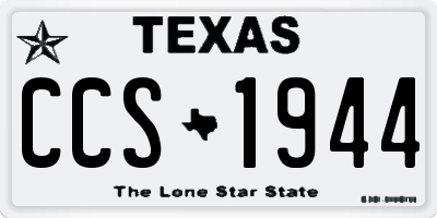 TX license plate CCS1944