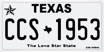 TX license plate CCS1953