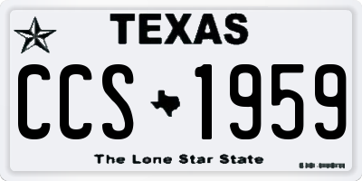 TX license plate CCS1959