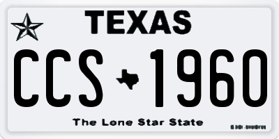 TX license plate CCS1960