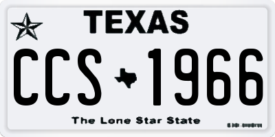 TX license plate CCS1966