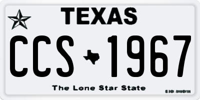 TX license plate CCS1967