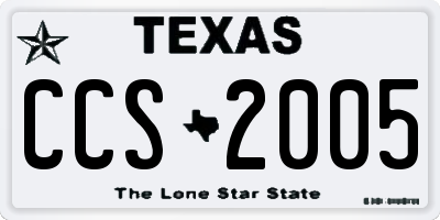TX license plate CCS2005