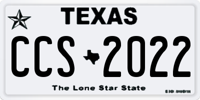 TX license plate CCS2022