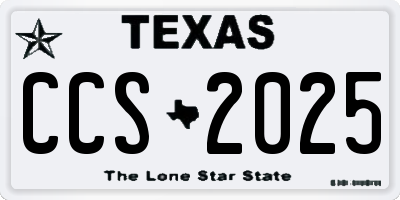 TX license plate CCS2025