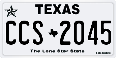 TX license plate CCS2045