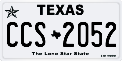 TX license plate CCS2052