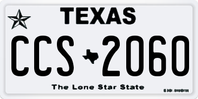 TX license plate CCS2060