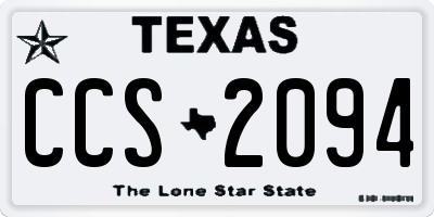 TX license plate CCS2094