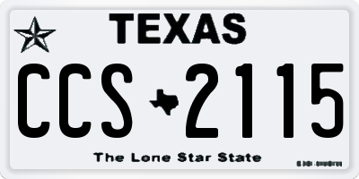TX license plate CCS2115