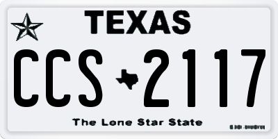 TX license plate CCS2117